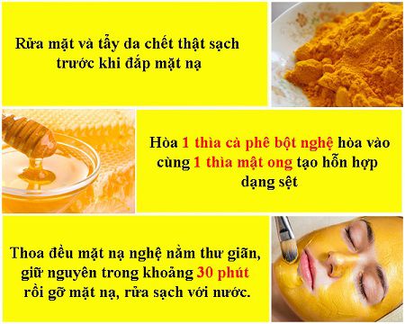 Cách trị sẹo mụn bằng nghệ làm sáng mịn bề mặt da